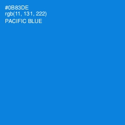 #0B83DE - Pacific Blue Color Image