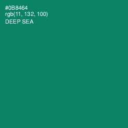 #0B8464 - Deep Sea Color Image