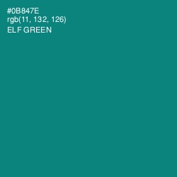 #0B847E - Elf Green Color Image