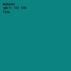 #0B8481 - Teal Color Image