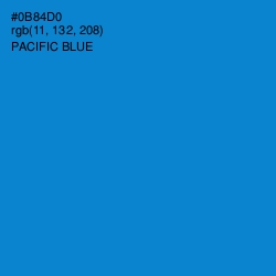 #0B84D0 - Pacific Blue Color Image