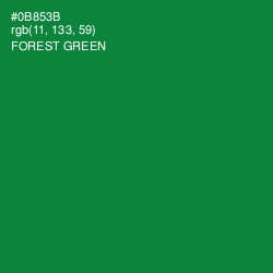 #0B853B - Forest Green Color Image