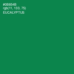 #0B854B - Eucalyptus Color Image