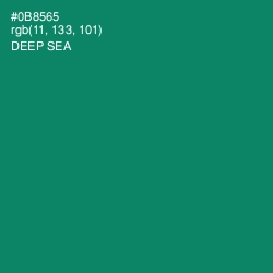 #0B8565 - Deep Sea Color Image