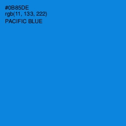 #0B85DE - Pacific Blue Color Image
