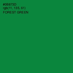 #0B873D - Forest Green Color Image