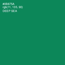 #0B875A - Deep Sea Color Image