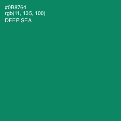 #0B8764 - Deep Sea Color Image