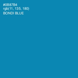 #0B87B4 - Bondi Blue Color Image