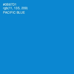 #0B87D1 - Pacific Blue Color Image