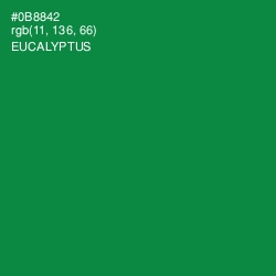 #0B8842 - Eucalyptus Color Image