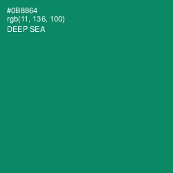 #0B8864 - Deep Sea Color Image