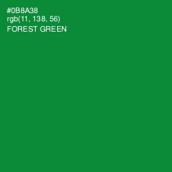 #0B8A38 - Forest Green Color Image