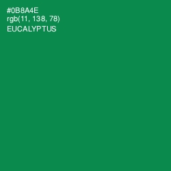 #0B8A4E - Eucalyptus Color Image