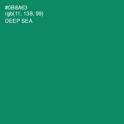 #0B8A63 - Deep Sea Color Image