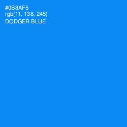 #0B8AF5 - Dodger Blue Color Image