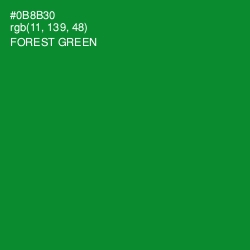 #0B8B30 - Forest Green Color Image