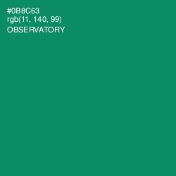 #0B8C63 - Observatory Color Image