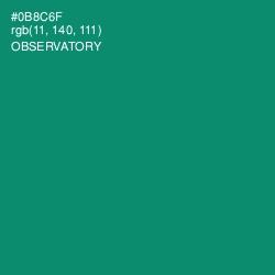 #0B8C6F - Observatory Color Image