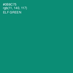 #0B8C75 - Elf Green Color Image