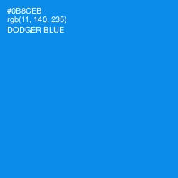 #0B8CEB - Dodger Blue Color Image