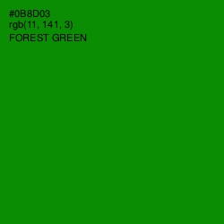 #0B8D03 - Forest Green Color Image