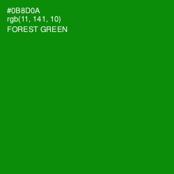 #0B8D0A - Forest Green Color Image