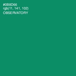 #0B8D66 - Observatory Color Image