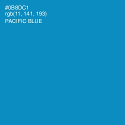#0B8DC1 - Pacific Blue Color Image