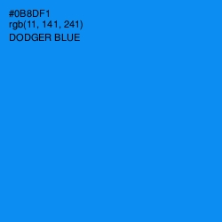 #0B8DF1 - Dodger Blue Color Image