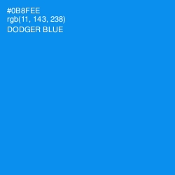 #0B8FEE - Dodger Blue Color Image
