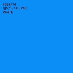 #0B8FF6 - Dodger Blue Color Image