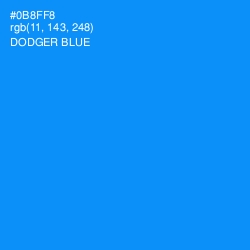 #0B8FF8 - Dodger Blue Color Image