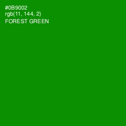 #0B9002 - Forest Green Color Image
