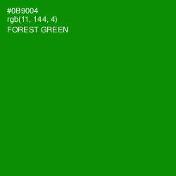 #0B9004 - Forest Green Color Image