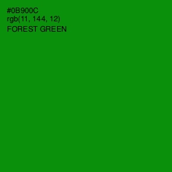 #0B900C - Forest Green Color Image