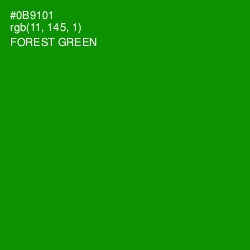 #0B9101 - Forest Green Color Image