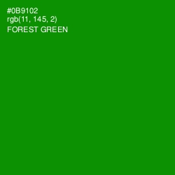 #0B9102 - Forest Green Color Image