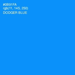 #0B91FA - Dodger Blue Color Image