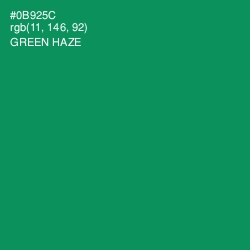 #0B925C - Green Haze Color Image