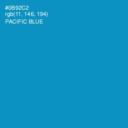 #0B92C2 - Pacific Blue Color Image