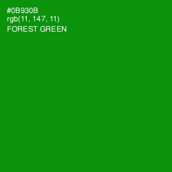 #0B930B - Forest Green Color Image