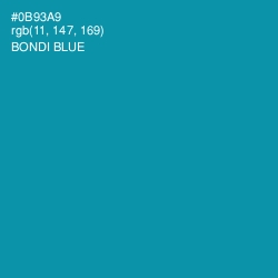 #0B93A9 - Bondi Blue Color Image