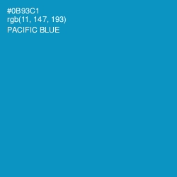 #0B93C1 - Pacific Blue Color Image