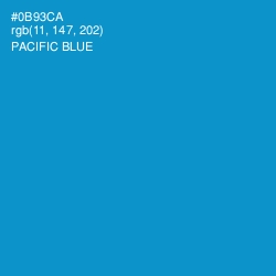 #0B93CA - Pacific Blue Color Image