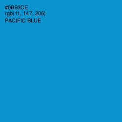 #0B93CE - Pacific Blue Color Image