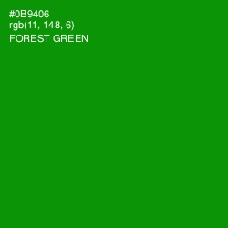 #0B9406 - Forest Green Color Image