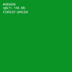 #0B9426 - Forest Green Color Image