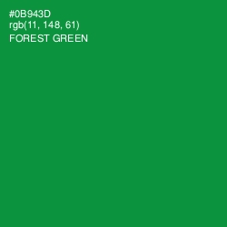 #0B943D - Forest Green Color Image