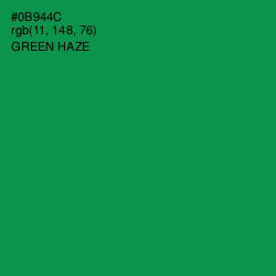 #0B944C - Green Haze Color Image